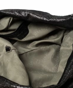 Best reviews of 🎉 Stella McCartney Metallic Black Faux Leather Large Falabella Tote For 👩 Women 🎉 -Stella McCartney Shop luxury women stella mccartney used handbags p230384 007