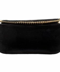 Flash Sale ❤️ Stella McCartney Black Velvet Volcano Embroidered Mini Falabella Shoulder Bag For 👩 Women 😍 -Stella McCartney Shop luxury women stella mccartney used handbags p235954 001
