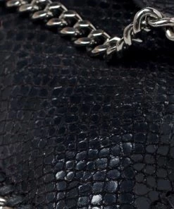 Top 10 🤩 Stella McCartney Black Python Faux Leather Falabella Flap Bag For 👩 Women ✨ -Stella McCartney Shop luxury women stella mccartney used handbags p237697 007