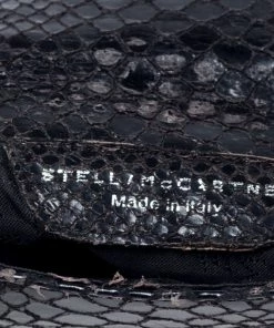Top 10 🤩 Stella McCartney Black Python Faux Leather Falabella Flap Bag For 👩 Women ✨ -Stella McCartney Shop luxury women stella mccartney used handbags p237697 010