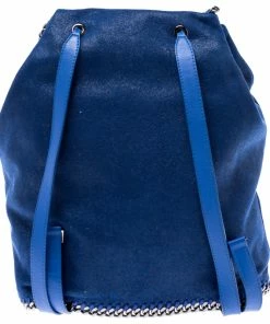 Brand new 🥰 Stella McCartney Blue Faux Leather Falabella Shaggy 🎒 Backpack For 👩 Women 😍 -Stella McCartney Shop luxury women stella mccartney used handbags p238058 009