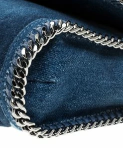 Flash Sale 🧨 Stella McCartney Blue Eco Denim Falabella Shoulder Bag For 👩 Women ⌛ -Stella McCartney Shop luxury women stella mccartney used handbags p238943 004