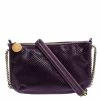 Outlet ⭐ Stella McCartney Purple Faux Python Leather Chain Shoulder Bag For 👩 Women ⭐ -Stella McCartney Shop luxury women stella mccartney used handbags p243148 003