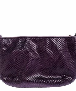 Outlet ⭐ Stella McCartney Purple Faux Python Leather Chain Shoulder Bag For 👩 Women ⭐ -Stella McCartney Shop luxury women stella mccartney used handbags p243148 006