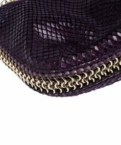 Outlet ⭐ Stella McCartney Purple Faux Python Leather Chain Shoulder Bag For 👩 Women ⭐ -Stella McCartney Shop luxury women stella mccartney used handbags p243148 008
