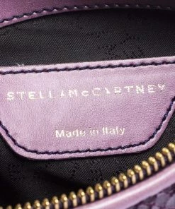 Outlet ⭐ Stella McCartney Purple Faux Python Leather Chain Shoulder Bag For 👩 Women ⭐ -Stella McCartney Shop luxury women stella mccartney used handbags p243148 011