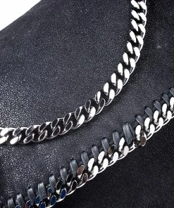 Outlet 🔥 Stella McCartney Black Faux Leather Falabella Shaggy Deer Shoulder Bag For 👩 Women 😉 -Stella McCartney Shop luxury women stella mccartney used handbags p245574 007