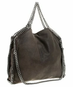 Brand new 🔔 Stella McCartney Brown Faux Leather Small Falabella Tote For 👩 Women 😉 -Stella McCartney Shop luxury women stella mccartney used handbags p246749 003
