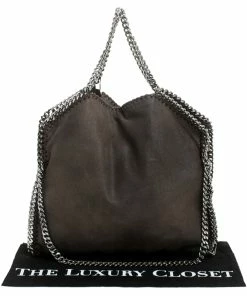 Brand new 🔔 Stella McCartney Brown Faux Leather Small Falabella Tote For 👩 Women 😉 -Stella McCartney Shop luxury women stella mccartney used handbags p246749 004