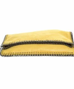 Buy ⌛ Stella McCartney Yellow Faux Leather Falabella Flap Clutch For 👩 Women 👏 -Stella McCartney Shop luxury women stella mccartney used handbags p250316 004