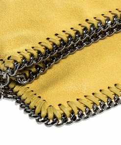 Buy ⌛ Stella McCartney Yellow Faux Leather Falabella Flap Clutch For 👩 Women 👏 -Stella McCartney Shop luxury women stella mccartney used handbags p250316 005