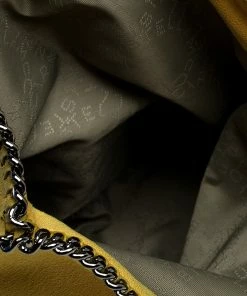 Buy ⌛ Stella McCartney Yellow Faux Leather Falabella Flap Clutch For 👩 Women 👏 -Stella McCartney Shop luxury women stella mccartney used handbags p250316 006