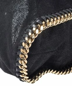 Deals ⭐ Stella McCartney Black Faux Leather Large Falabella Tote For 👩 Women 🥰 -Stella McCartney Shop luxury women stella mccartney used handbags p253271 008
