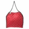 Best deal ❤️ Stella McCartney Red Quilted Faux Leather Small Falabella Tote For 👩 Women 😍 -Stella McCartney Shop luxury women stella mccartney used handbags p253635 002