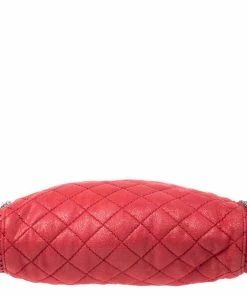 Best deal ❤️ Stella McCartney Red Quilted Faux Leather Small Falabella Tote For 👩 Women 😍 -Stella McCartney Shop luxury women stella mccartney used handbags p253635 011