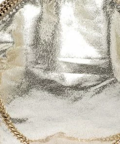 Deals 🛒 Stella McCartney Metallic Light Yellow Faux Crackle Leather Falabella Tote For 👩 Women 👍 -Stella McCartney Shop luxury women stella mccartney used handbags p253910 1576389412 014