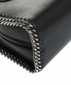 Cheap 🔔 Stella McCartney Black Faux Leather Falabella Box Top Handle Bag For 👩 Women 🔥 -Stella McCartney Shop luxury women stella mccartney used handbags p260432 010