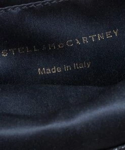 Hot Sale 🧨 Stella McCartney Black Faux Leather Foldover Clutch For 👩 Women ✔️ -Stella McCartney Shop luxury women stella mccartney used handbags p260624 004