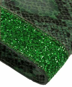 Promo 👍 Stella McCartney Loretta 'Waverly' Exotic Skins Patchwork Green Clutch For 👩 Women 💯 -Stella McCartney Shop luxury women stella mccartney used handbags p26136 012