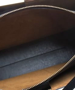 Best Sale 🔔 Stella McCartney Black Leather Round Zip Shoulder Bag For 👩 Women ✔️ -Stella McCartney Shop luxury women stella mccartney used handbags p261615 003