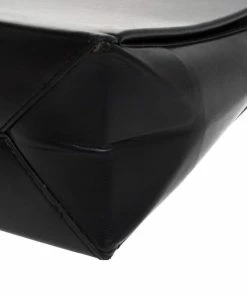 Best Sale 🔔 Stella McCartney Black Leather Round Zip Shoulder Bag For 👩 Women ✔️ -Stella McCartney Shop luxury women stella mccartney used handbags p261615 004