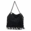 Hot Sale 🎉 Stella McCartney Black Faux Suede Falabella Fringed Tote For 👩 Women 🧨 -Stella McCartney Shop luxury women stella mccartney used handbags p266521 005