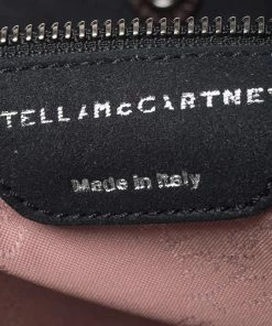 Hot Sale 🎉 Stella McCartney Black Faux Suede Falabella Fringed Tote For 👩 Women 🧨 -Stella McCartney Shop luxury women stella mccartney used handbags p266521 009