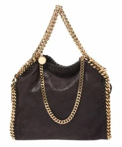 Promo 💯 Stella McCartney Dark Brown Faux Leather Mini Falabella Tote For 👩 Women 😍
