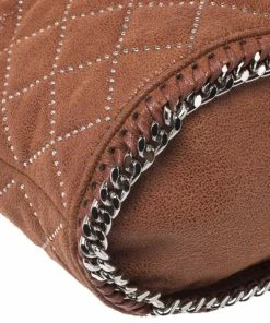 Buy 🌟 Stella McCartney Brown Faux Leather Falabella Bucket Bag For 👩 Women ✔️ -Stella McCartney Shop luxury women stella mccartney used handbags p267430 009