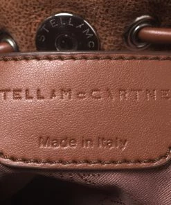 Buy 🌟 Stella McCartney Brown Faux Leather Falabella Bucket Bag For 👩 Women ✔️ -Stella McCartney Shop luxury women stella mccartney used handbags p267430 011