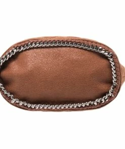 Buy 🌟 Stella McCartney Brown Faux Leather Falabella Bucket Bag For 👩 Women ✔️ -Stella McCartney Shop luxury women stella mccartney used handbags p267430 012