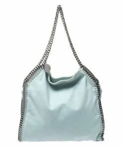 Best Sale 😉 Stella McCartney Lime Green Faux Leather Small Falabella Tote For 👩 Women 🤩