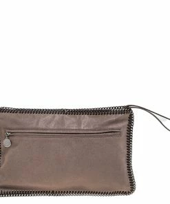 Hot Sale 🤩 Stella McCartney Light Brown Faux Leather Falabella Clutch For 👩 Women ⌛ -Stella McCartney Shop luxury women stella mccartney used handbags p272384 002