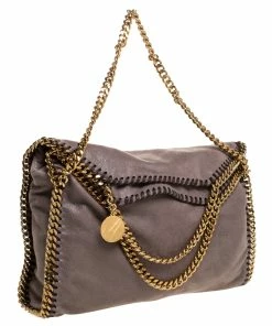 Best Sale 🌟 Stella McCartney Light Brown Faux Leather Falabella Tote For 👩 Women 🧨 -Stella McCartney Shop luxury women stella mccartney used handbags p272611 004
