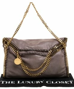 Best Sale 🌟 Stella McCartney Light Brown Faux Leather Falabella Tote For 👩 Women 🧨 -Stella McCartney Shop luxury women stella mccartney used handbags p272611 007