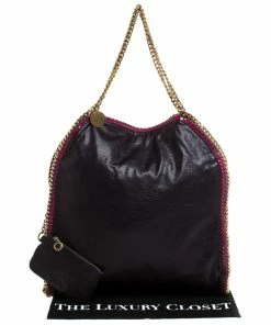 Best Sale 😀 Stella McCartney Purple Faux Leather Falabella Shoulder Bag For 👩 Women 💯 -Stella McCartney Shop luxury women stella mccartney used handbags p272978 001