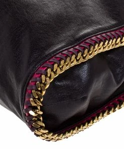 Best Sale 😀 Stella McCartney Purple Faux Leather Falabella Shoulder Bag For 👩 Women 💯 -Stella McCartney Shop luxury women stella mccartney used handbags p272978 005