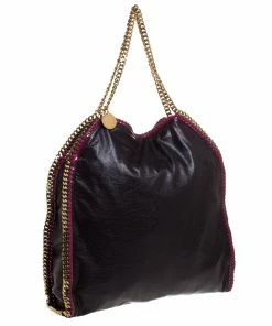 Best Sale 😀 Stella McCartney Purple Faux Leather Falabella Shoulder Bag For 👩 Women 💯 -Stella McCartney Shop luxury women stella mccartney used handbags p272978 009
