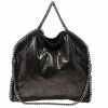 Promo 🧨 Stella McCartney Metallic Black Faux Leather Falabella Tote For 👩 Women ✔️ -Stella McCartney Shop luxury women stella mccartney used handbags p273777 006