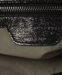 Promo 🧨 Stella McCartney Metallic Black Faux Leather Falabella Tote For 👩 Women ✔️ -Stella McCartney Shop luxury women stella mccartney used handbags p273777 011