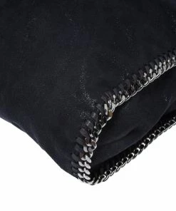 Best Sale ❤️ Stella McCartney Metallic Navy Blue Faux Leather Large Falabella Tote For 👩 Women 🔔 -Stella McCartney Shop luxury women stella mccartney used handbags p273792 008