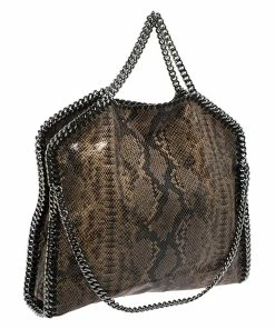 Best deal ✔️ Stella McCartney Beige Faux Python Embossed Leather Falabella Tote For 👩 Women 🛒 -Stella McCartney Shop luxury women stella mccartney used handbags p276488 003