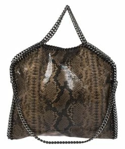 Best deal ✔️ Stella McCartney Beige Faux Python Embossed Leather Falabella Tote For 👩 Women 🛒