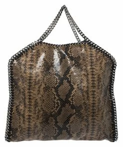 Best deal ✔️ Stella McCartney Beige Faux Python Embossed Leather Falabella Tote For 👩 Women 🛒 -Stella McCartney Shop luxury women stella mccartney used handbags p276488 010