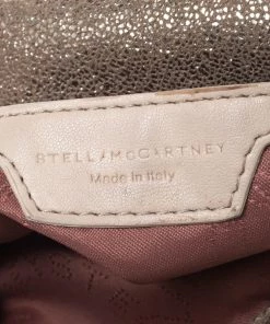 Cheapest 🛒 Stella McCartney Metallic Beige Faux Leather Mini Falabella Shoulder Bag For 👩 Women 🔥 -Stella McCartney Shop luxury women stella mccartney used handbags p277460 011