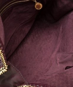 Hot Sale 🔔 Stella McCartney Purple Woven Faux Leather Falabella Tote For 👩 Women 😍 -Stella McCartney Shop luxury women stella mccartney used handbags p279730 006