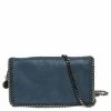 Brand new ⌛ Stella McCartney Blue Faux Leather Falabella Flap Shoulder Bag For 👩 Women 🥰 -Stella McCartney Shop luxury women stella mccartney used handbags p279924 002
