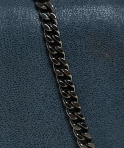 Brand new ⌛ Stella McCartney Blue Faux Leather Falabella Flap Shoulder Bag For 👩 Women 🥰 -Stella McCartney Shop luxury women stella mccartney used handbags p279924 003