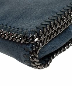 Brand new ⌛ Stella McCartney Blue Faux Leather Falabella Flap Shoulder Bag For 👩 Women 🥰 -Stella McCartney Shop luxury women stella mccartney used handbags p279924 008