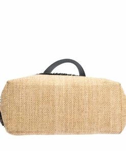 Cheapest 😍 Stella McCartney Beige/Black Woven Raffia And Leather Logo Tote For 👩 Women 😀 -Stella McCartney Shop luxury women stella mccartney used handbags p280548 012